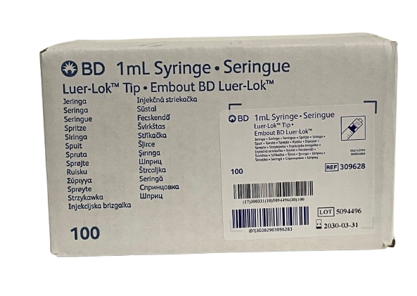 BD PLASTIPAK syringe 1ml luer lok - 309628