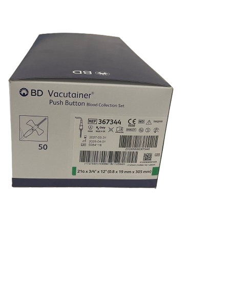 BD Vacutainer Push Button Blood Collection Set - 0,8 x 19mm x 305mm (21G) - 367344