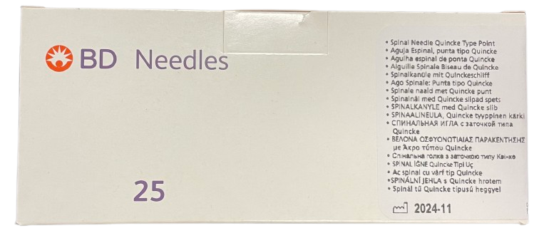 BD Spinal Needle - 0,7 x 90 mm (22G) - 405256
